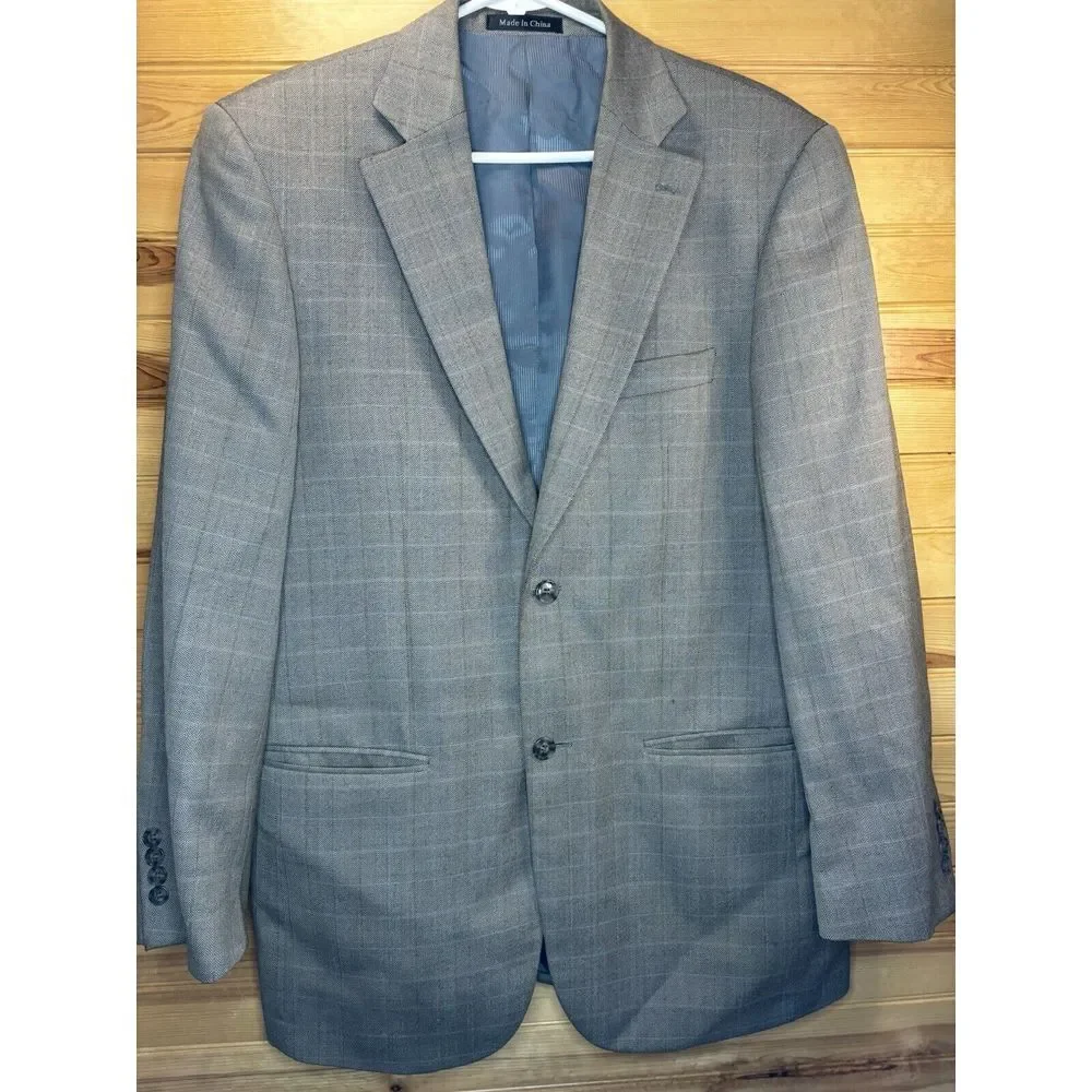 Pendleton 100% Wool Shell Blazer Men's Size‎ 40R Gray Sports Coat Jacket